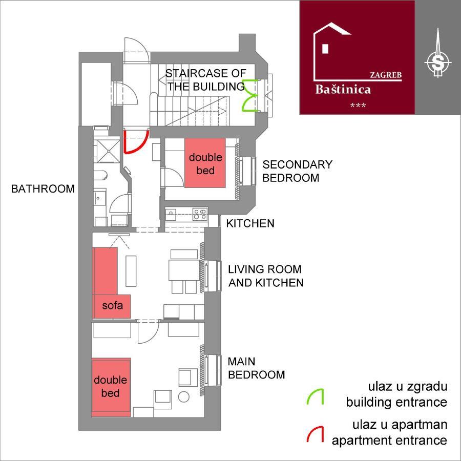 Bastinica Superior Apartment, Old Town In City Center 萨格勒布 外观 照片